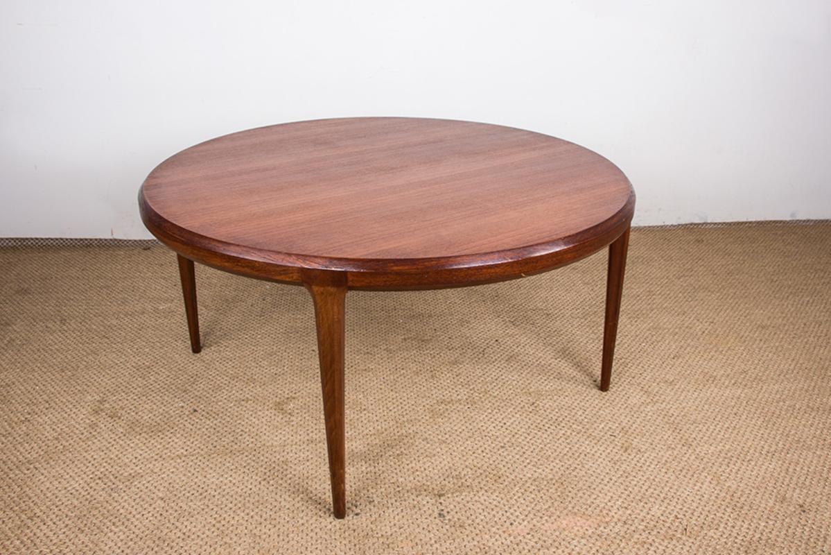 Großer runder dänischer Teakholz-Couchtisch Modell 283, Johannes Andersen/CFC Silkeborg. im Angebot 5