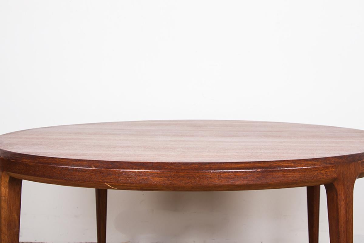 Großer runder dänischer Teakholz-Couchtisch Modell 283, Johannes Andersen/CFC Silkeborg. (Skandinavische Moderne) im Angebot