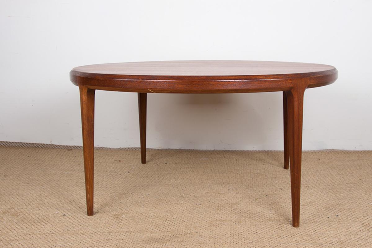 Großer runder dänischer Teakholz-Couchtisch Modell 283, Johannes Andersen/CFC Silkeborg. im Angebot 2