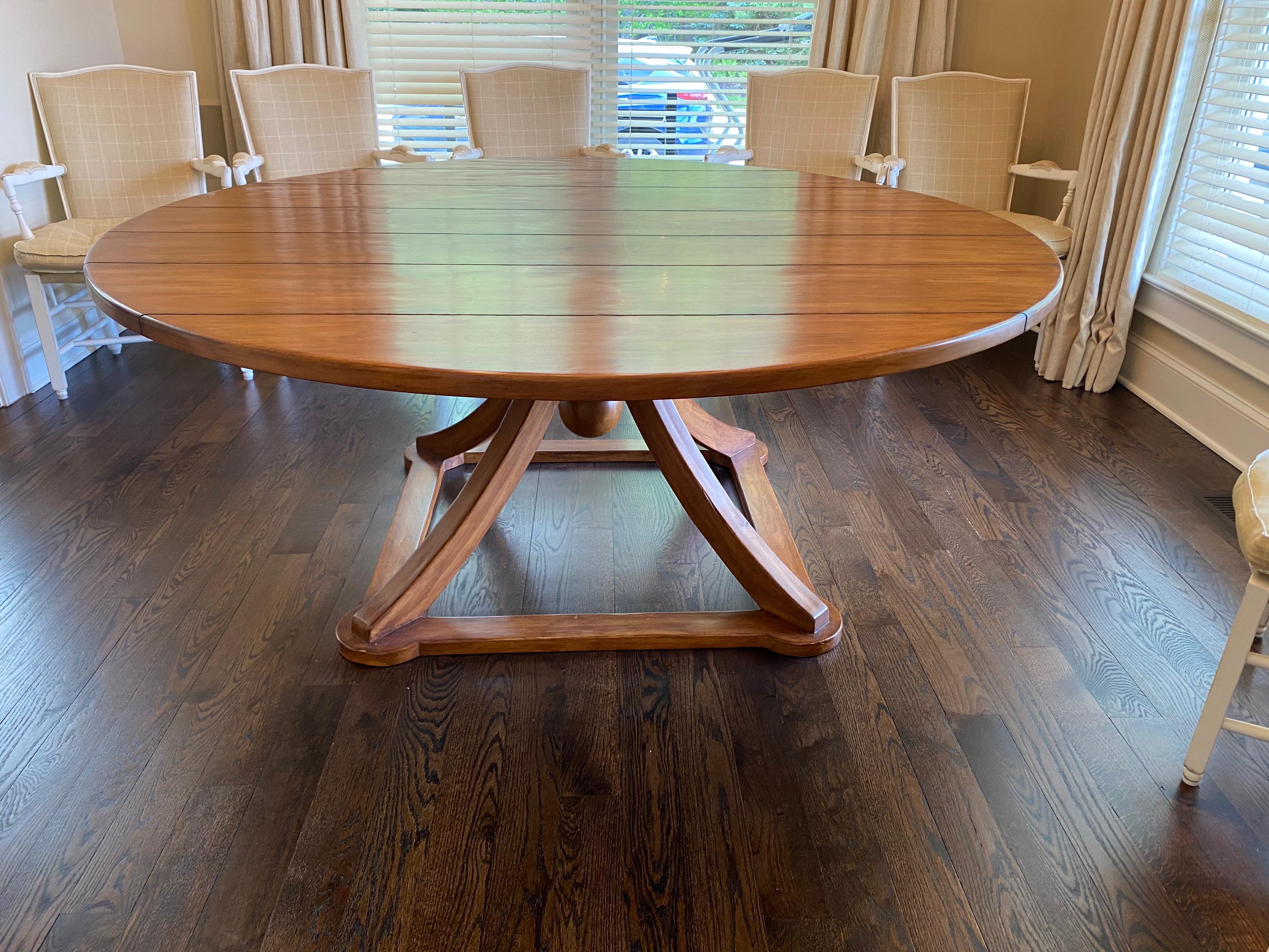 Large Round Dining Table by Hamby LA 7