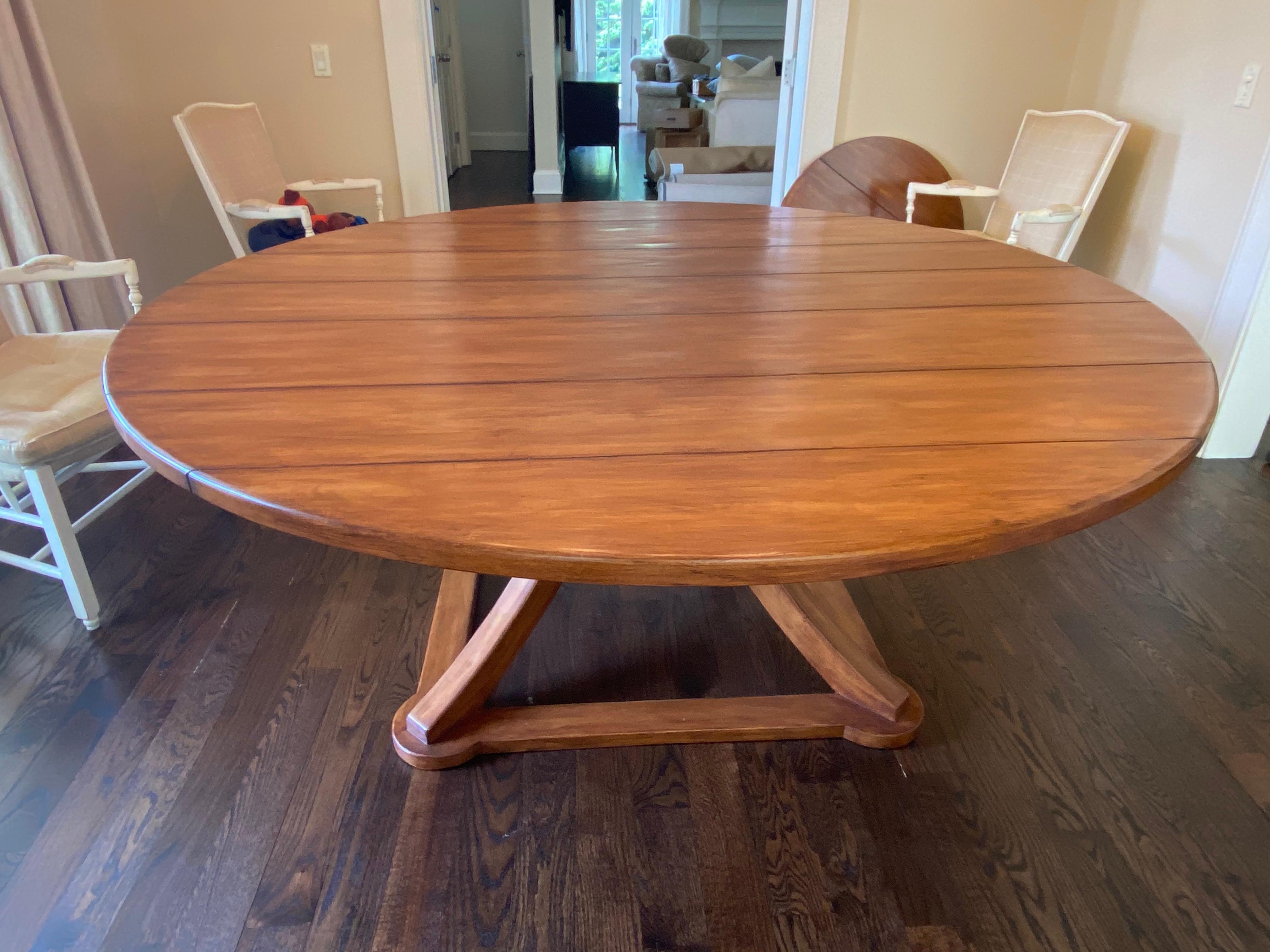 American Large Round Dining Table by Hamby LA