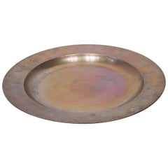 Large Round Dish Made In Tin From 1820s