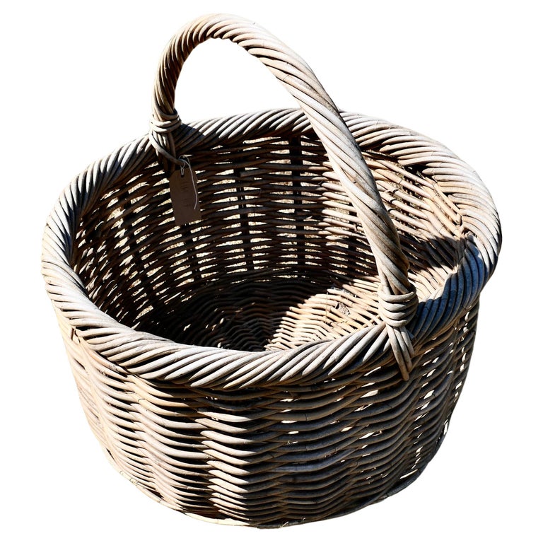 Large Round French Antique Wicker Bread Basket For Sale at 1stDibs |  antique baskets for sale, large bread baskets