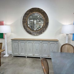 Large Round French Art Deco Mirror