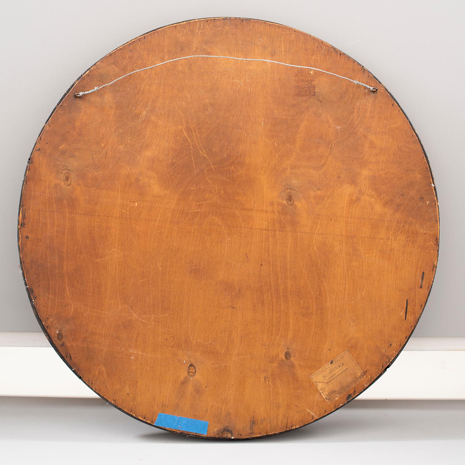 Large Round French Barbola Mirror 1