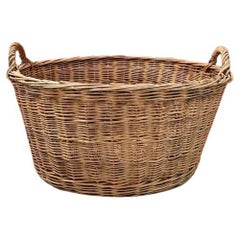 Large Round French Wicker Basket