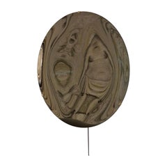 Large Round gold concave mirror, 118 cm