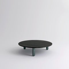 Grande table basse ronde « Sunday » en marbre vert, Jean-Baptiste Souletie