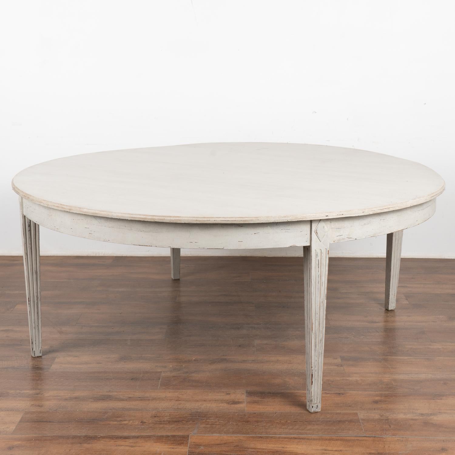 Large Round Gustavian Style Dining Table, reproduction 2