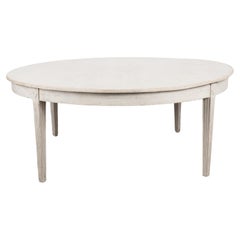 Large Round Gustavian Style Dining Table, reproduction
