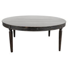 Grande table de salle à manger ronde de style gustavien, reproduction