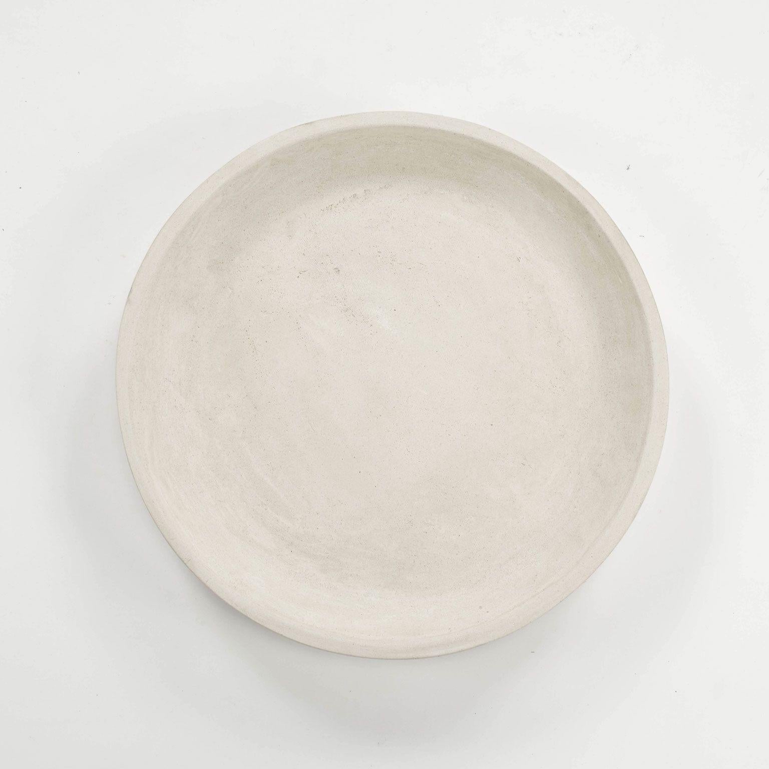 Belgian Large Round Hand-Made Stone Bowl For Sale