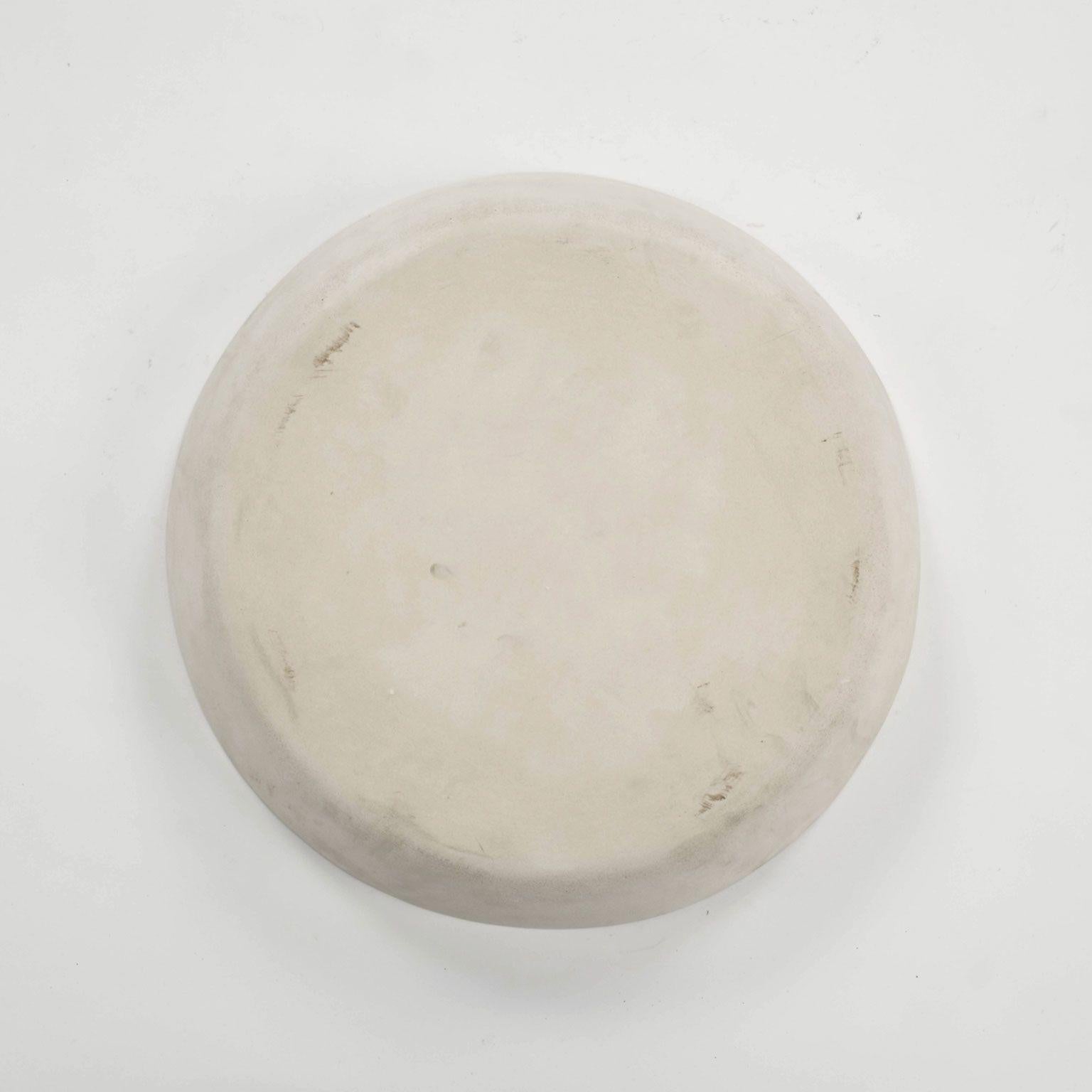 Large Round Hand-Made Stone Bowl In Good Condition For Sale In Houston, TX