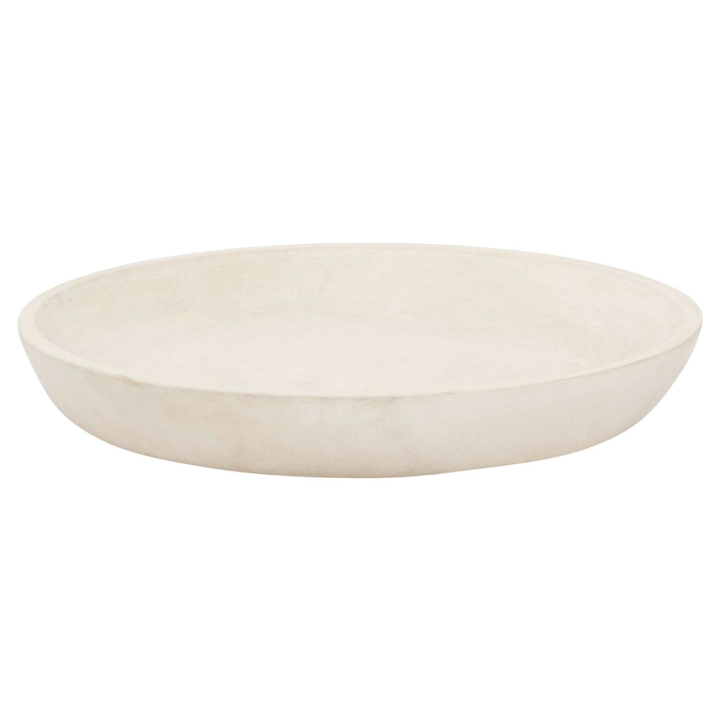 Large Round Hand-Made Stone Bowl For Sale