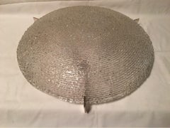 Large Round Ice Glass Flush Mount Kaiser Leuchten, 1960s