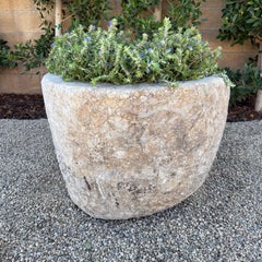 Large Round Limestone Trough