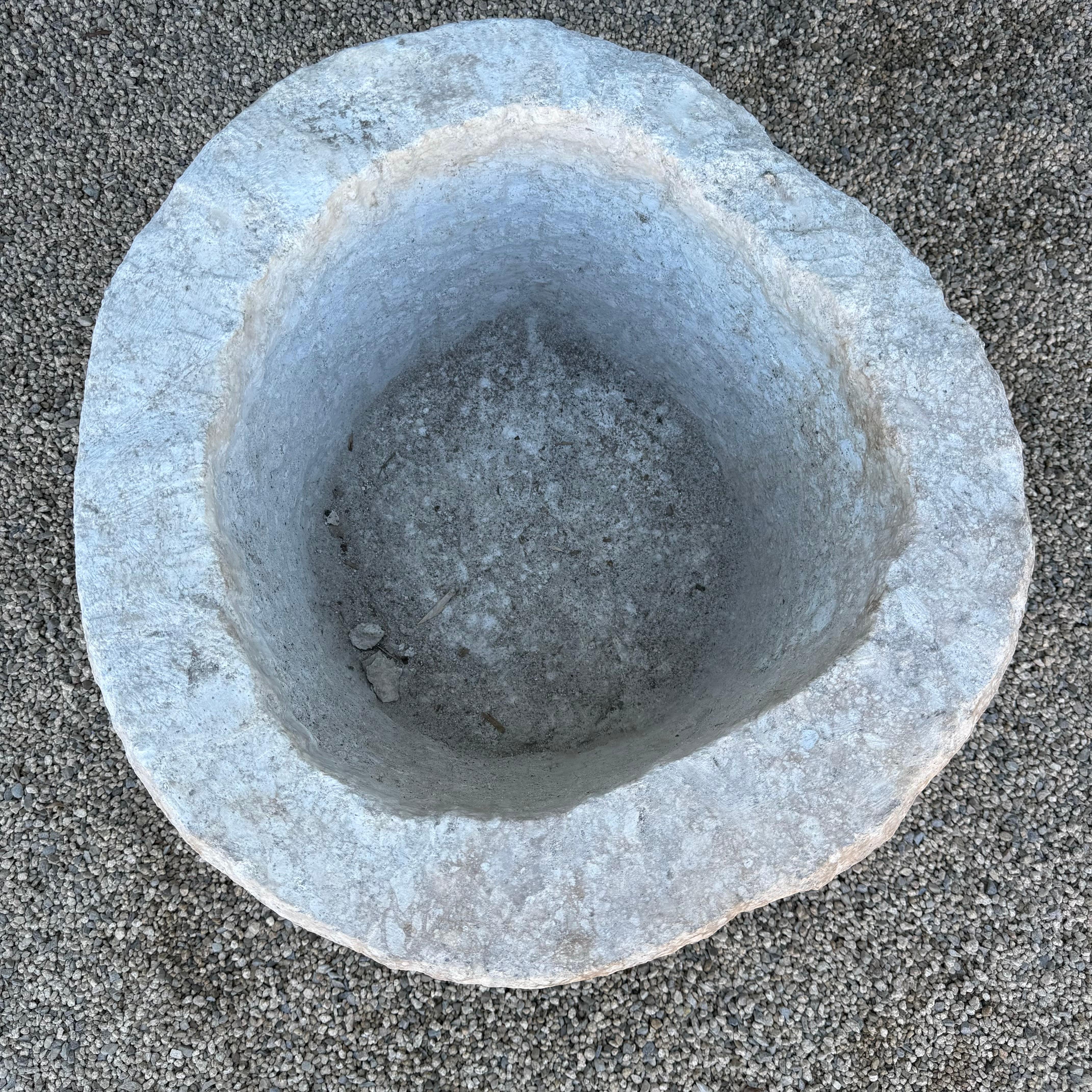 Large Round Limestone Trough For Sale 1