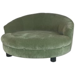 Large Round Lounge Daybed Attributed to Milo Baughman