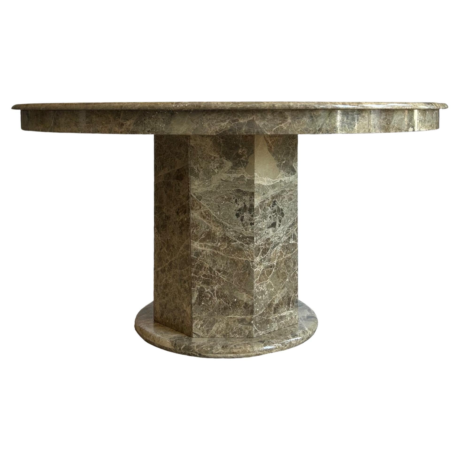 Grande table ronde en marbre en vente