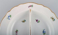 Large Round Meissen Bowl with Room Divider in Hand-Painted Porcelain