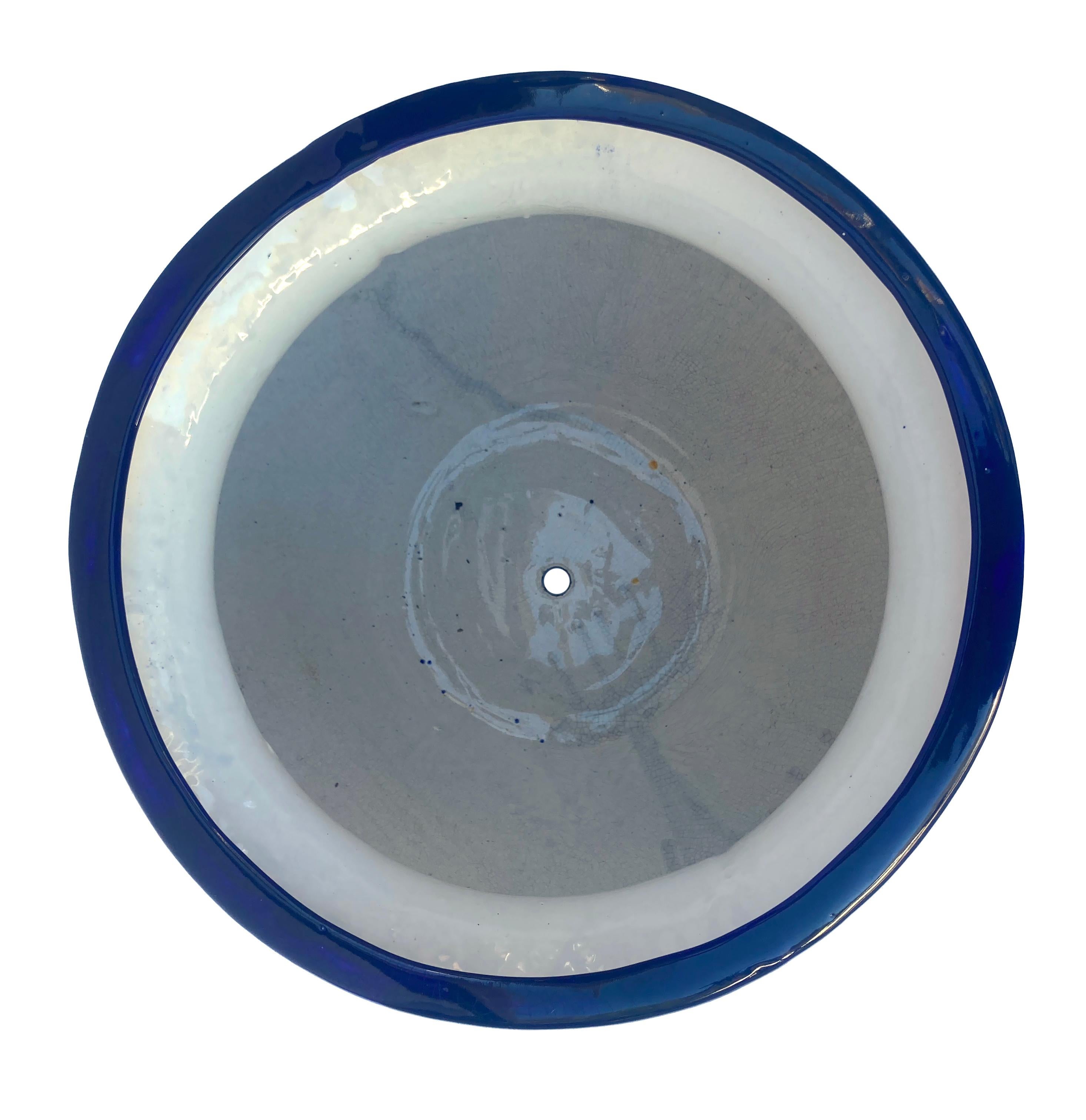 Large Round Michoacano Planters with Handles on Both Sides; a pair For Sale 2