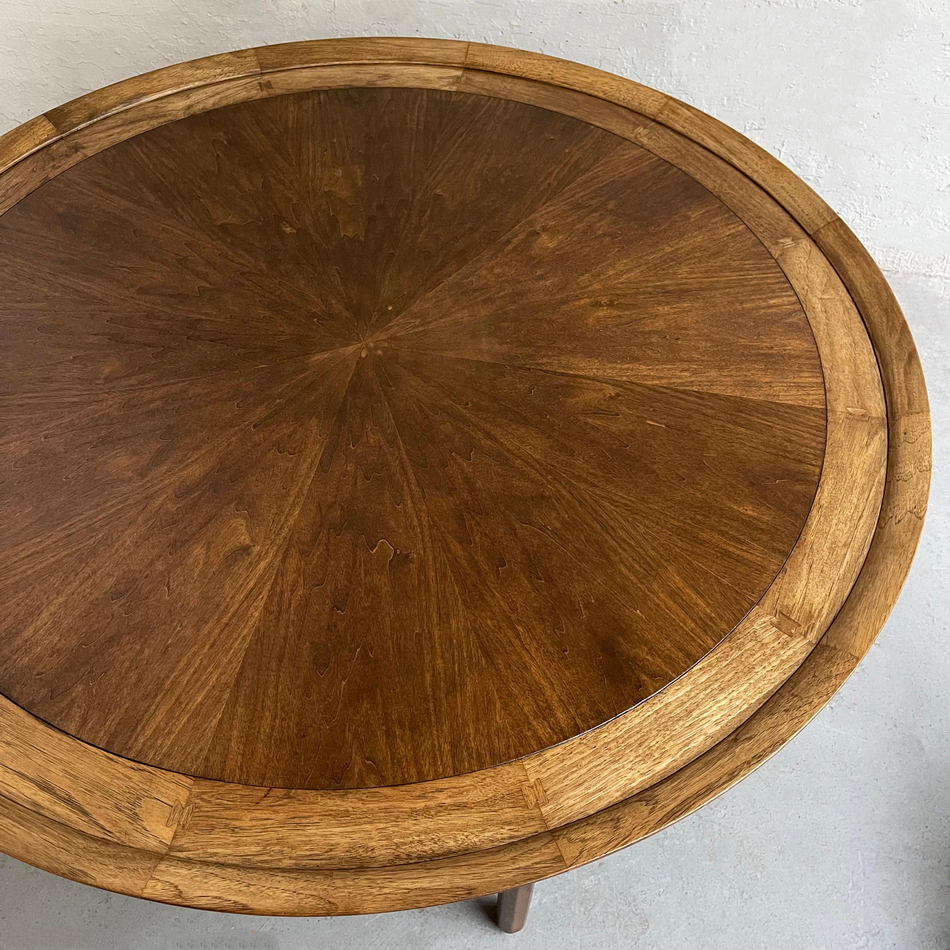 American Large Round Mid-Century Coffee Table by Tomlinson Sophisticate For Sale