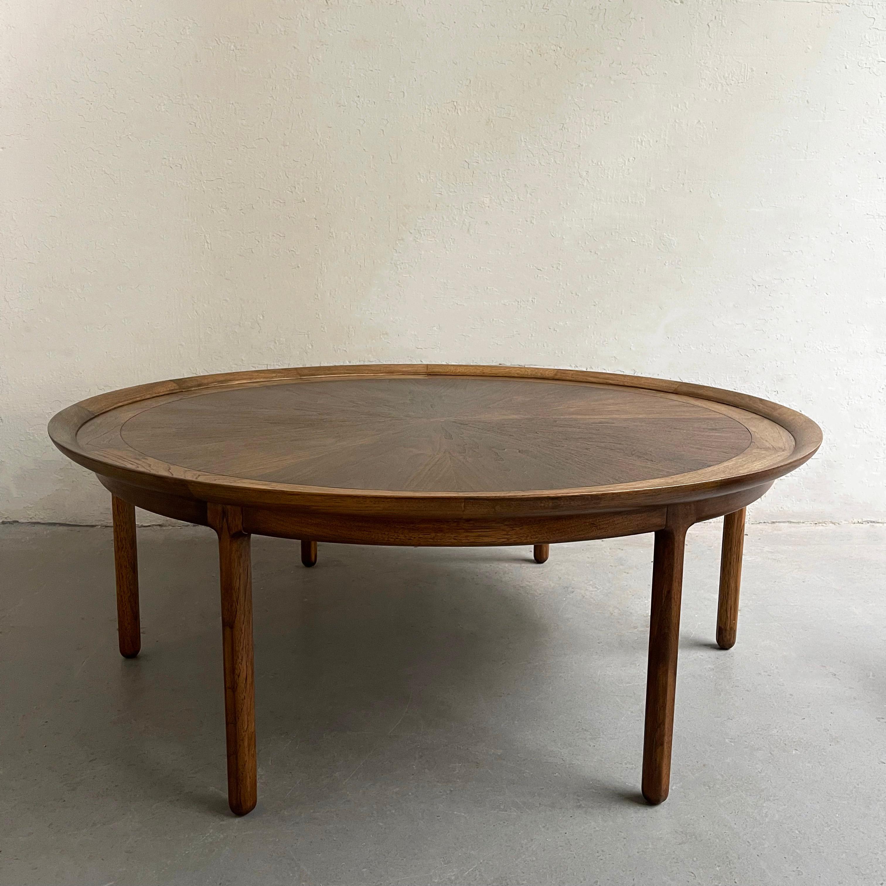 20th Century Large Round Mid-Century Coffee Table by Tomlinson Sophisticate For Sale
