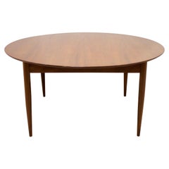 Large Round Midcentury Teak Danish Dining Table, 1960s
