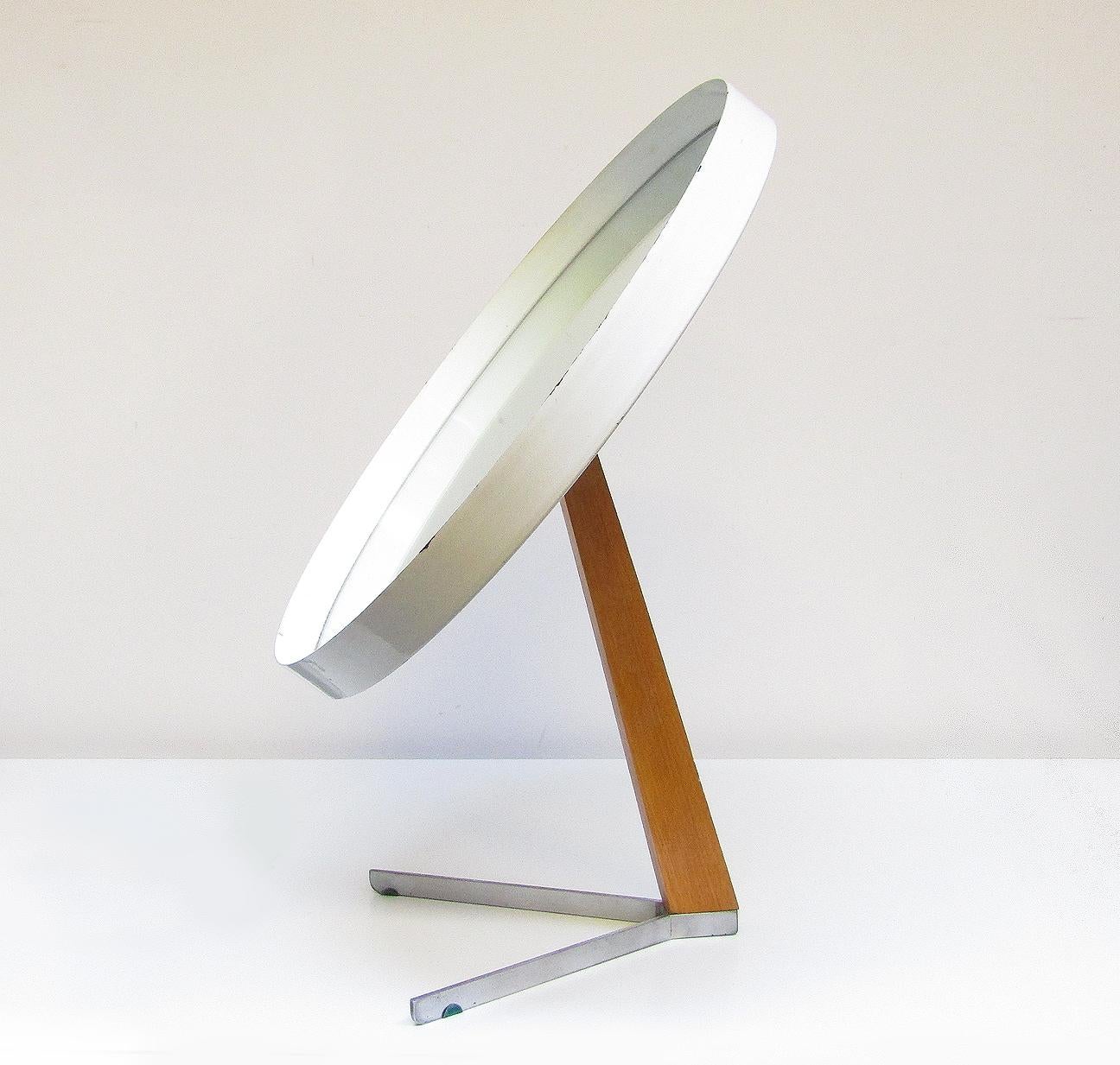 Großer runder minimalistischer Tischspiegel aus den 1960er Jahren von Robert Welch für Durlston Designs (Moderne der Mitte des Jahrhunderts) im Angebot