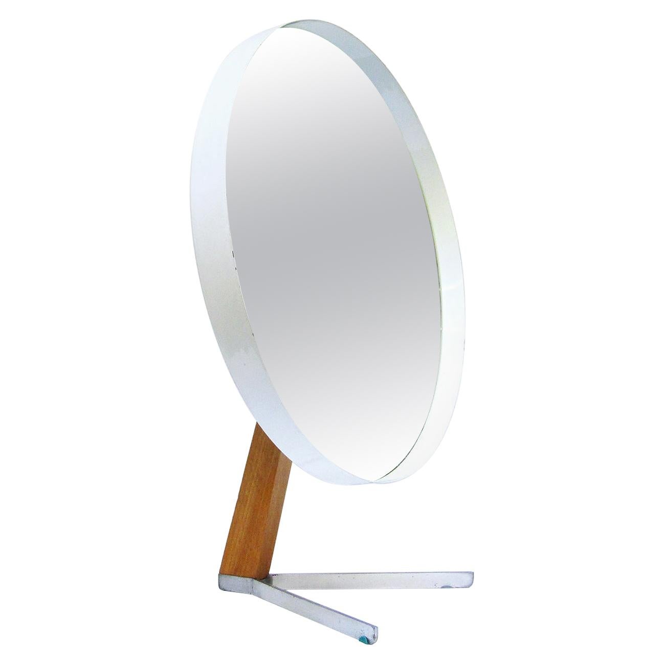 Large Round Minimalist 1960s Table Mirror by Robert Welch for Durlston Designs For Sale