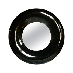 Large Round Modern Lacquered Bullseye Wall Mirror