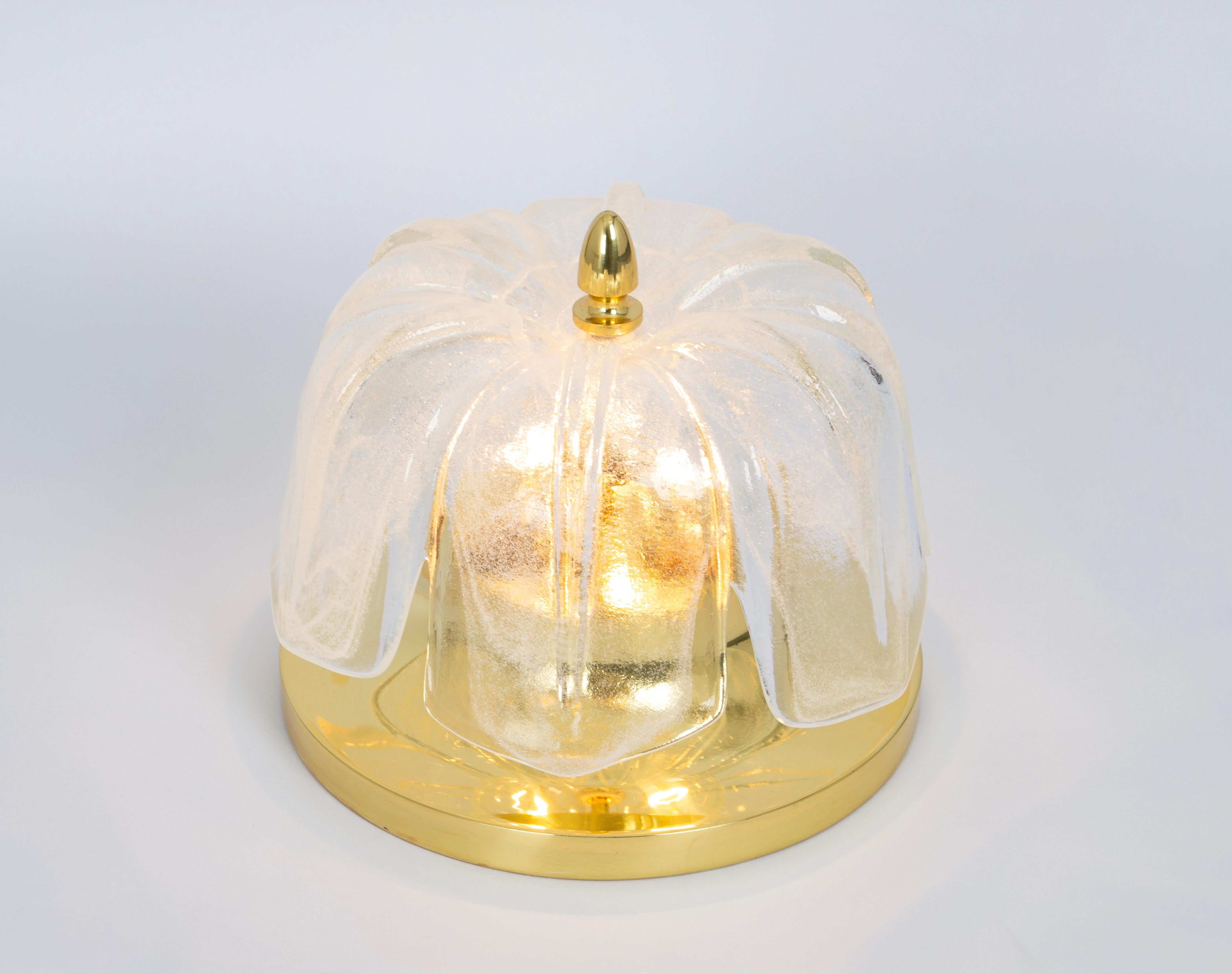 Mid-Century Modern Grande applique ronde en verre de Murano par Limburg, Allemagne, années 1970 en vente