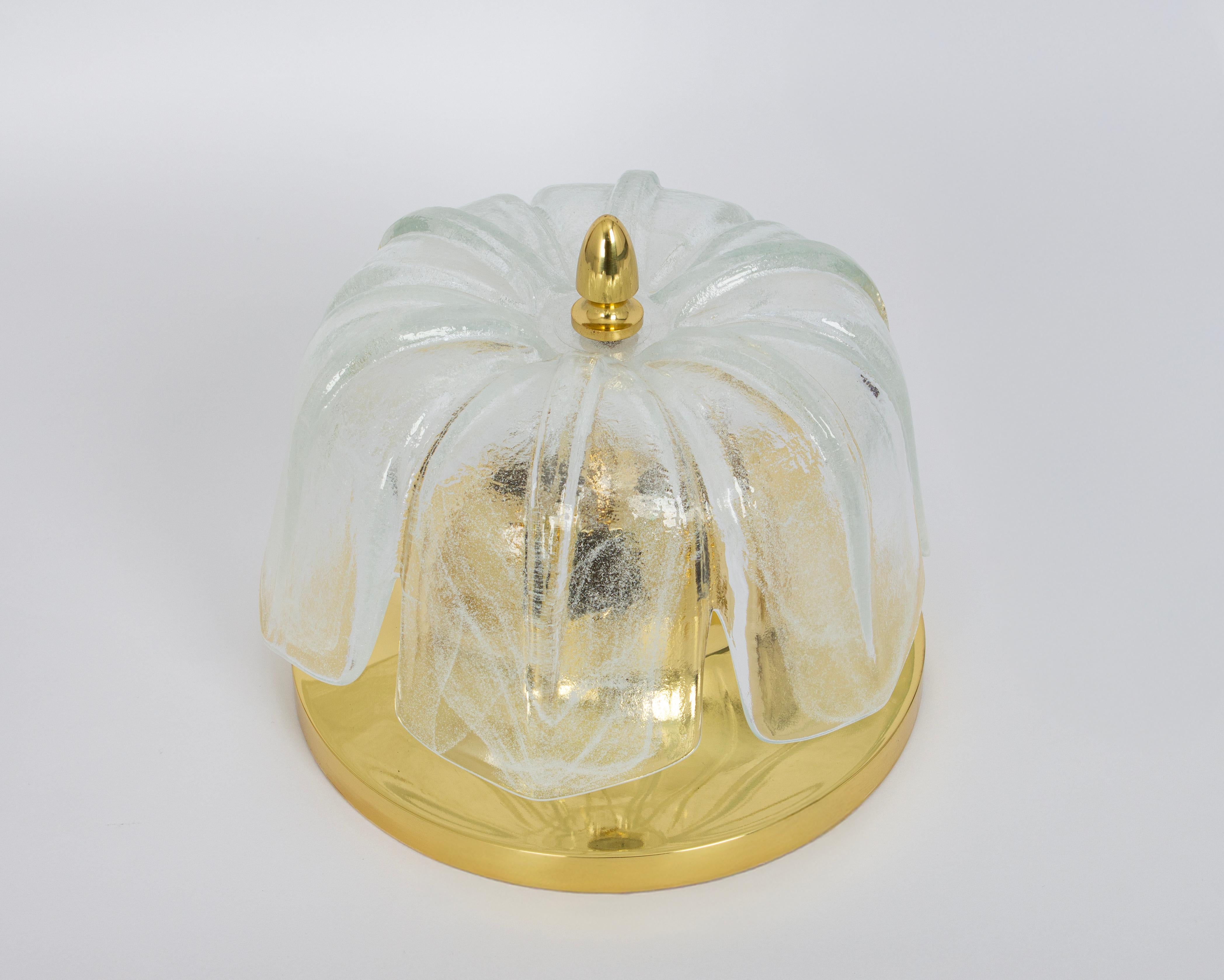 Grande applique ronde en verre de Murano par Limburg, Allemagne, années 1970 en vente 1