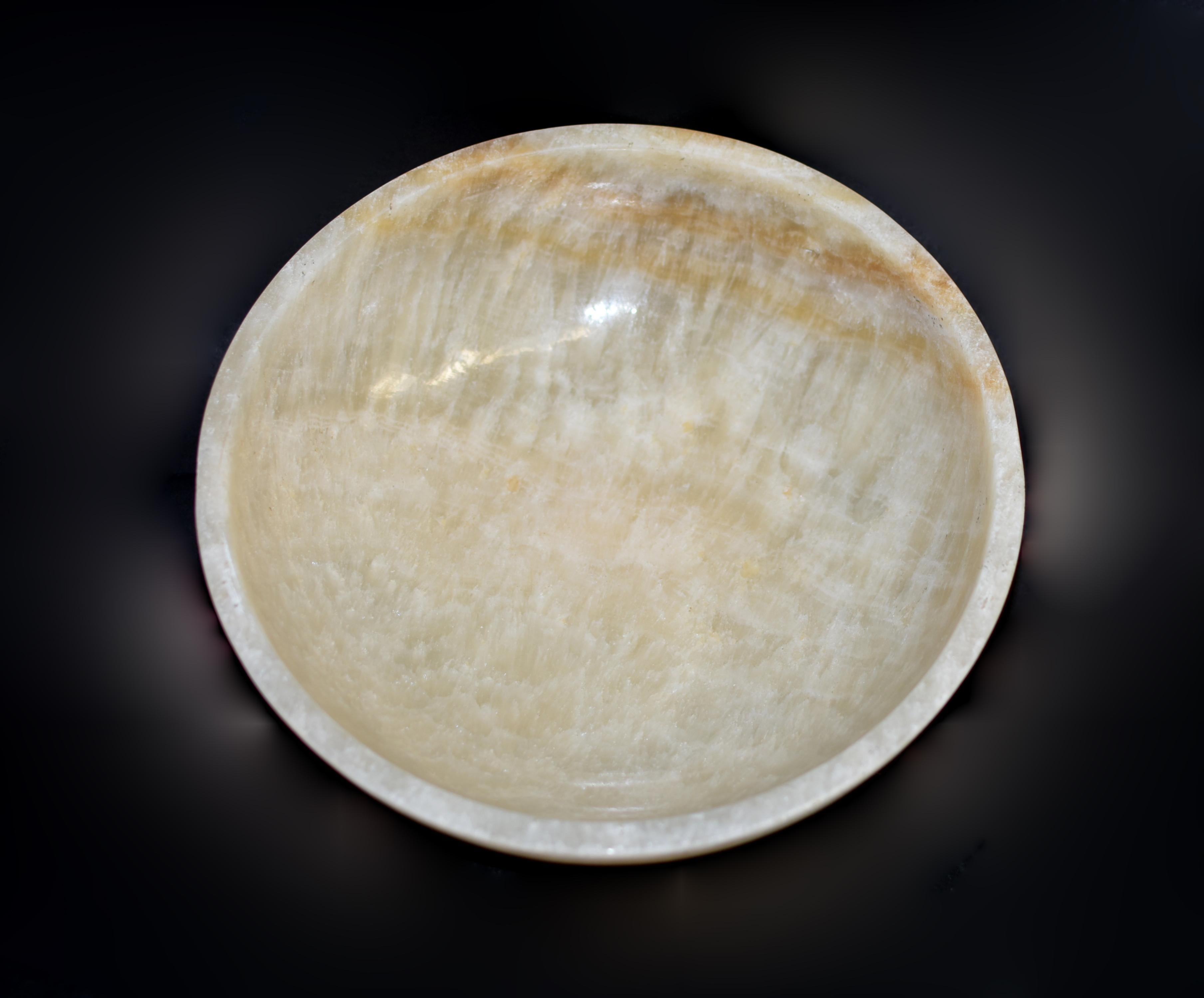 Large Natural Onyx Bowl 9.45