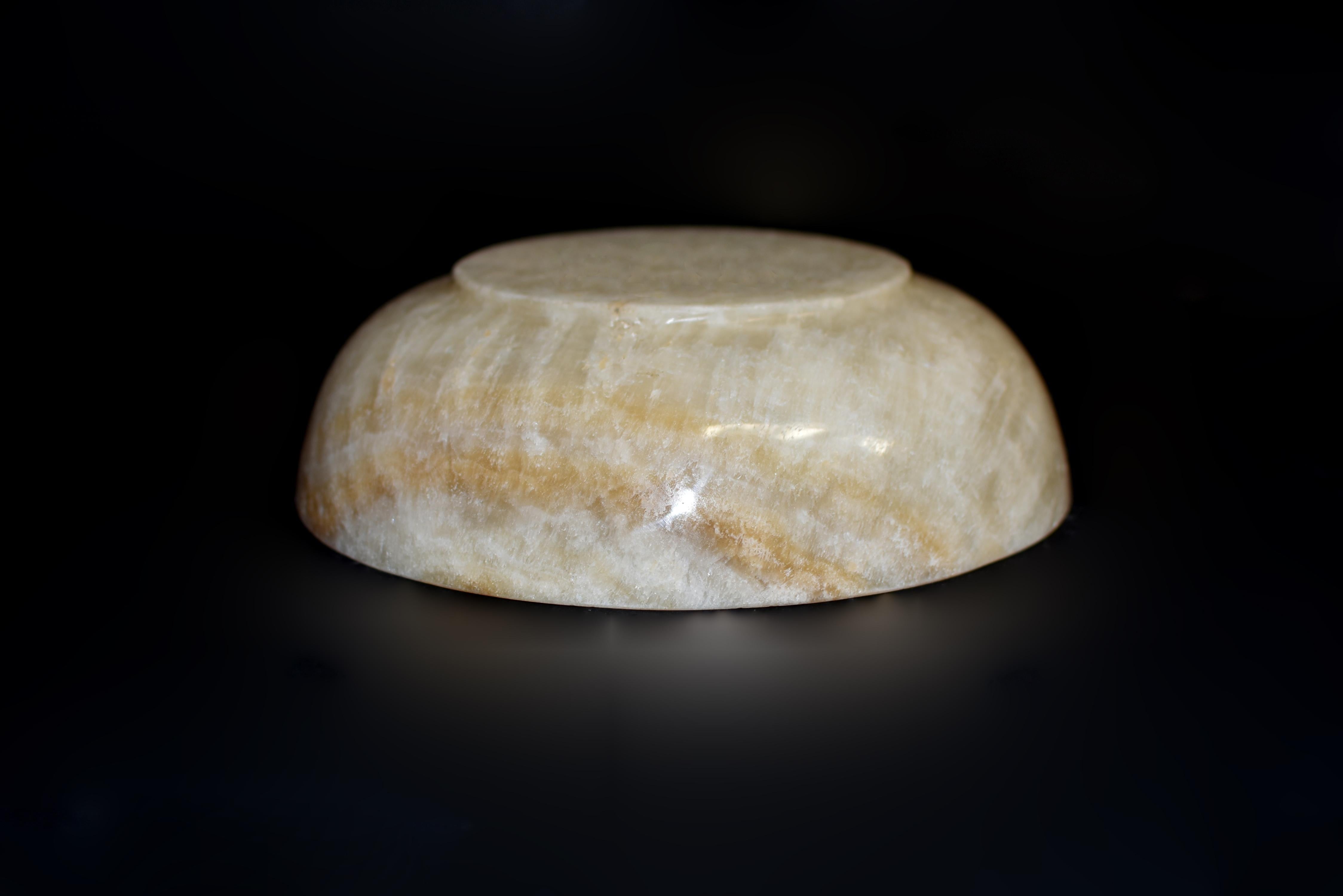 Large Natural Onyx Bowl 9.45