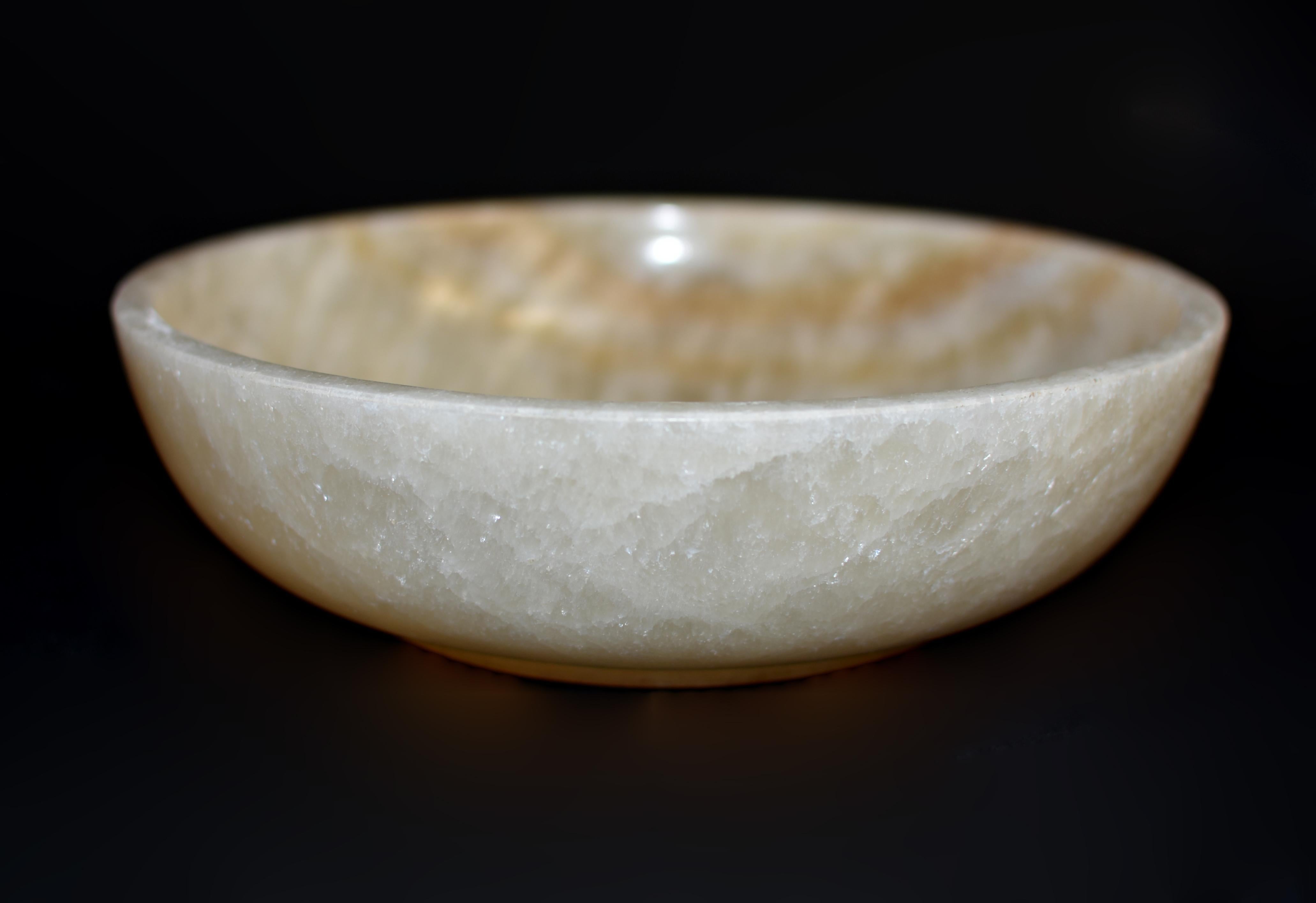 Large Natural Onyx Bowl 9.45