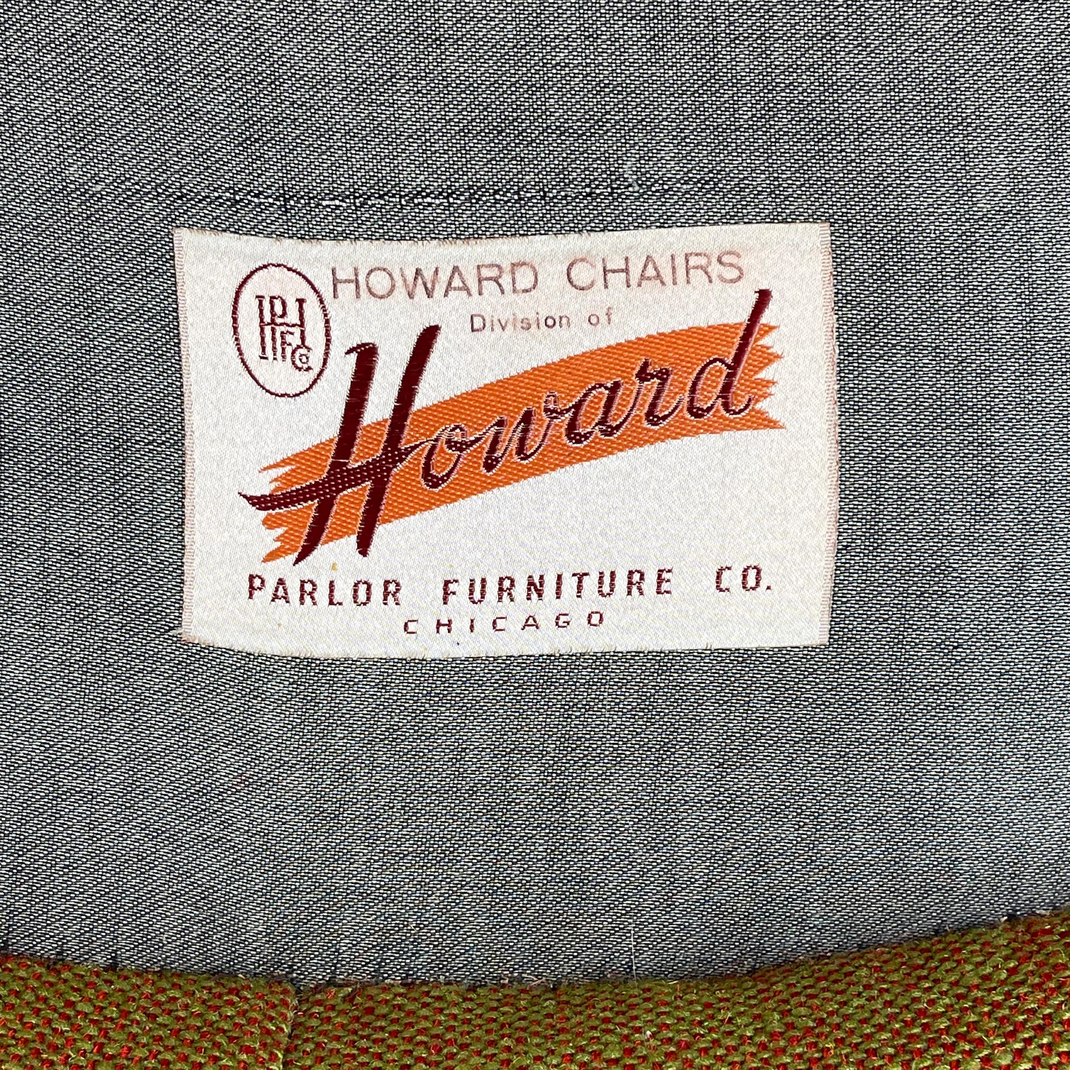 Upholstery Large Round Parlor Chair by Howard For Sale