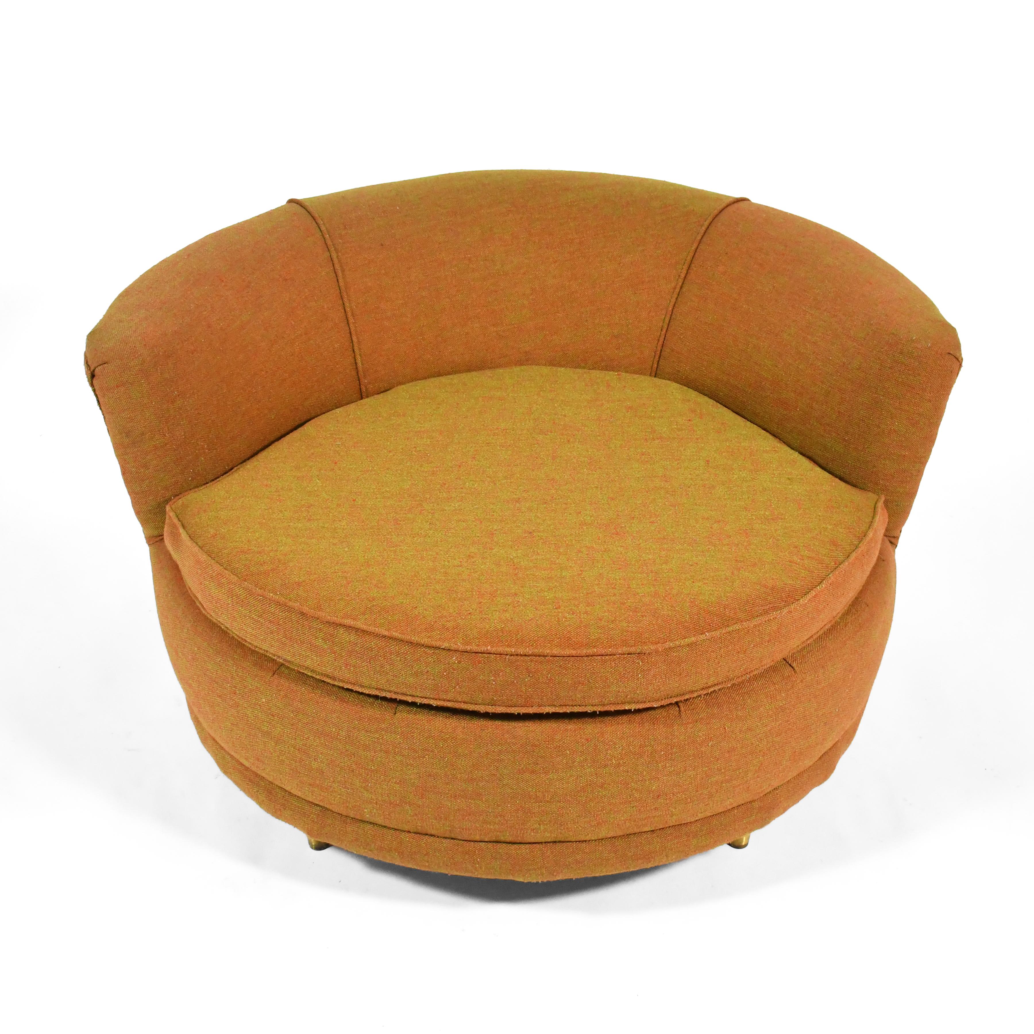 Where did Adrian Pearsall get all those ideas for the designs he made for Craft Assoc. in the 60s? Well, he took inspiration from designs like this wonderful 1950s Parlor chair by Howard. This great big, round chair is a beautiful sculptural form in