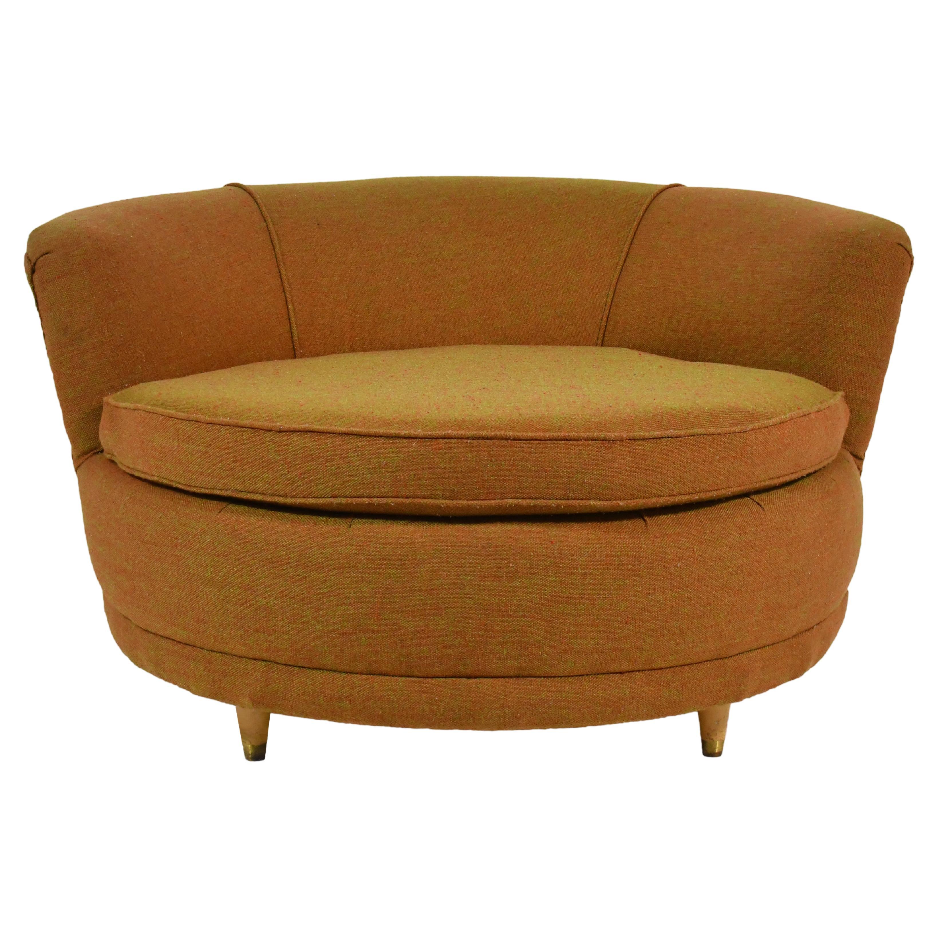 Large Round Parlor Chair by Howard