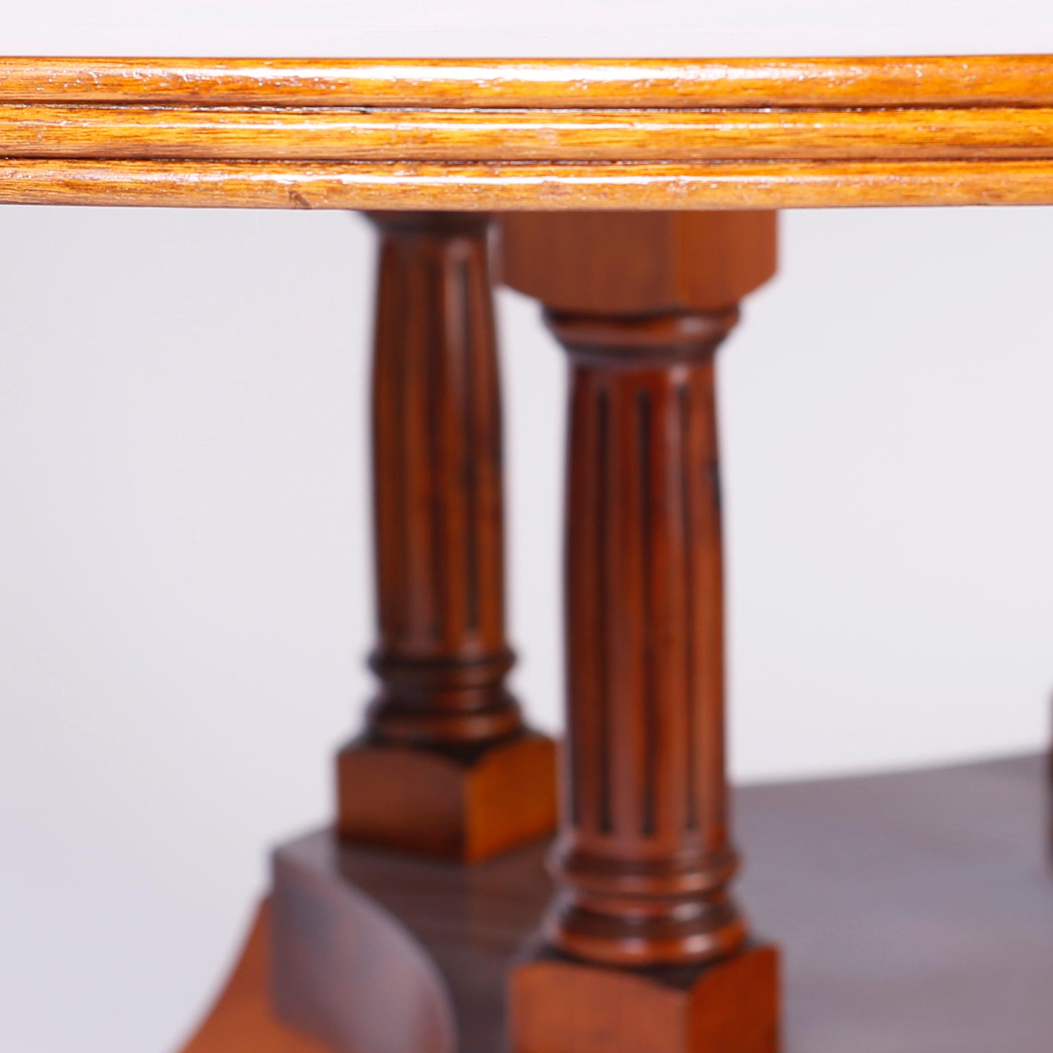 American Large Round Pedestal Dining Table