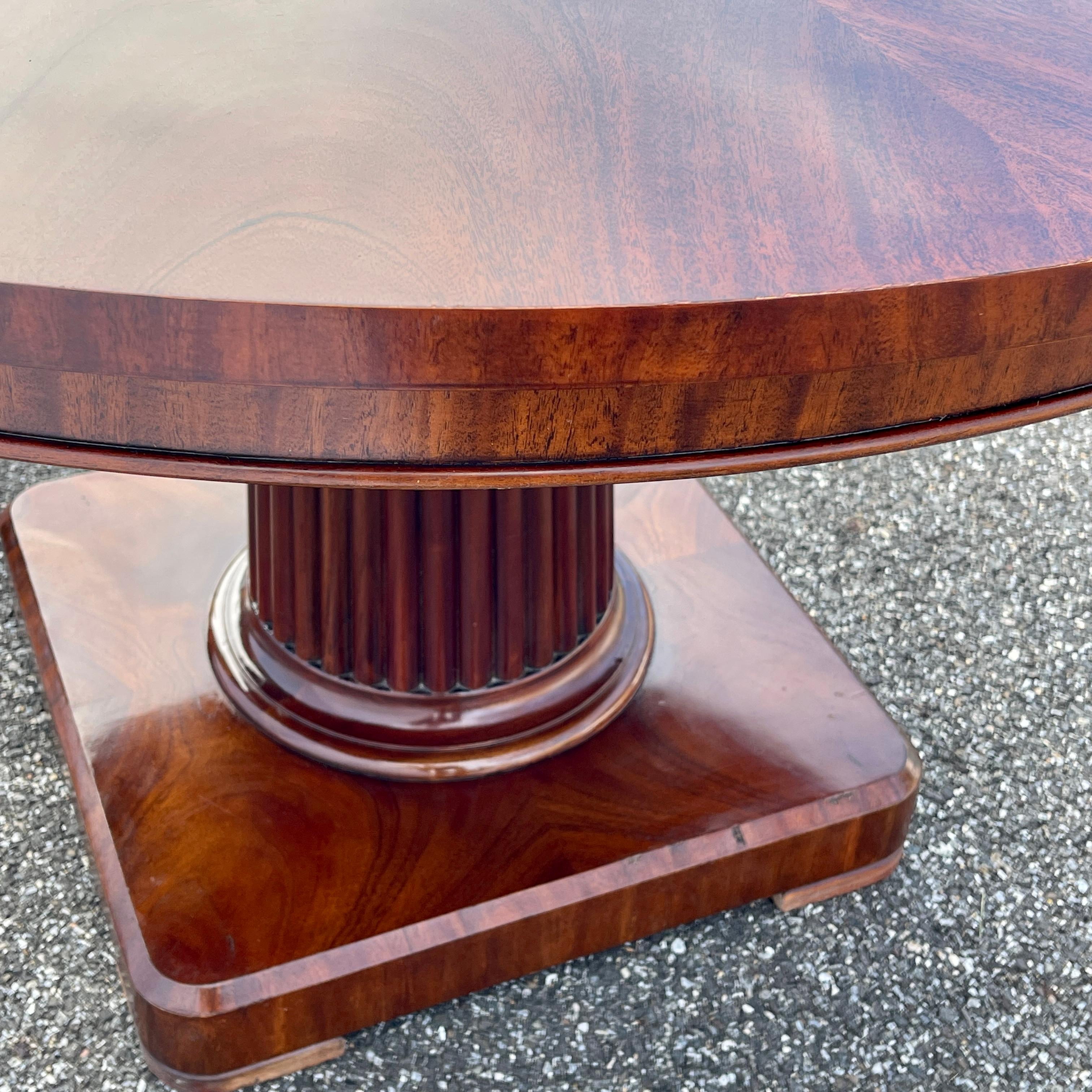 Large Round Ralph Lauren Benchmade Mahogany Center Table 7