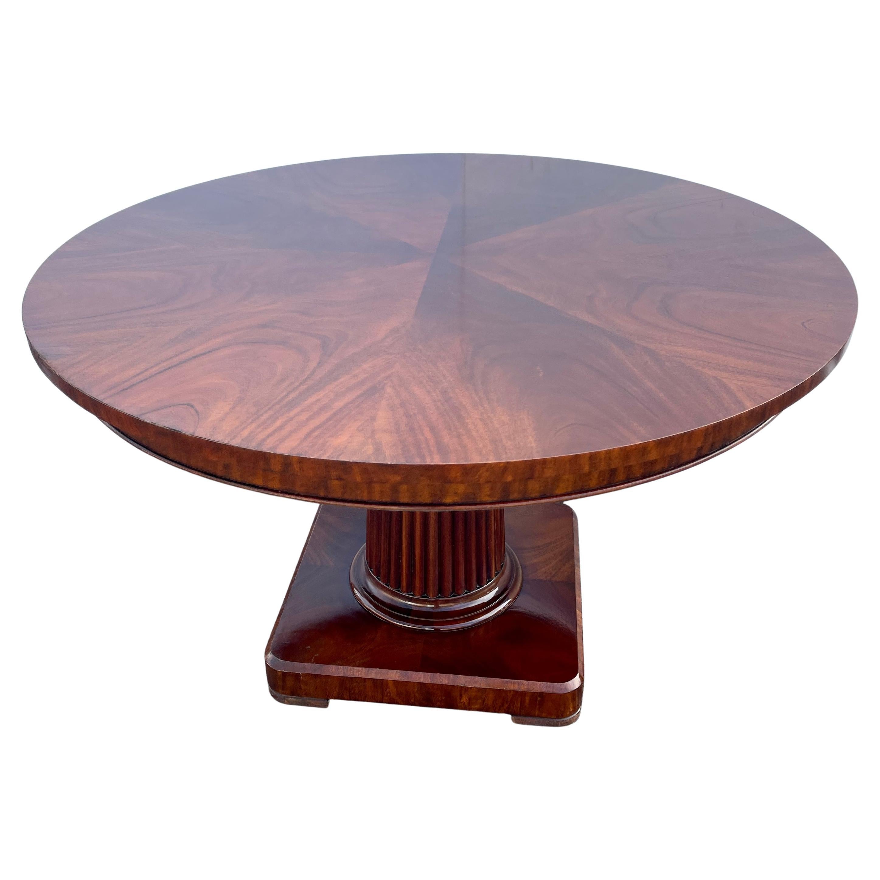 Large Round Ralph Lauren Benchmade Mahogany Center Table