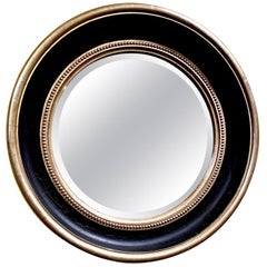 Large Round Regency Neoclassical Style Mirror