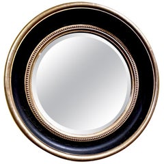 Retro Large Round Regency Neoclassical Style Mirror