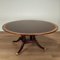 Large Round Regency Style Dining Table
