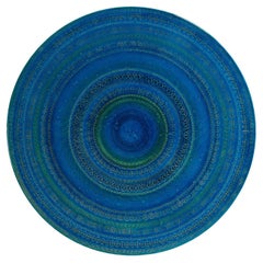 Large Round "Rimini Blu" Bitossi Wall Plate