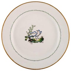 Large Round Royal Copenhagen Dish in Hand Painted Porcelain with Bird Motif