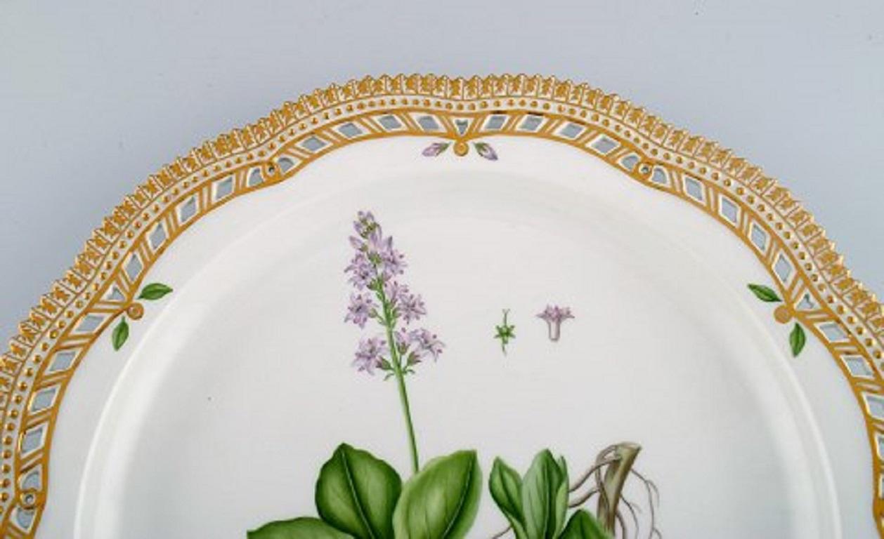 Danish Large Round Royal Copenhagen Flora Danica Serving Dish in Hand-Painted Porcelain