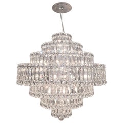 Large Round Schonbek Plaza Sparkling Crystal Pendant 7 tier Chandelier