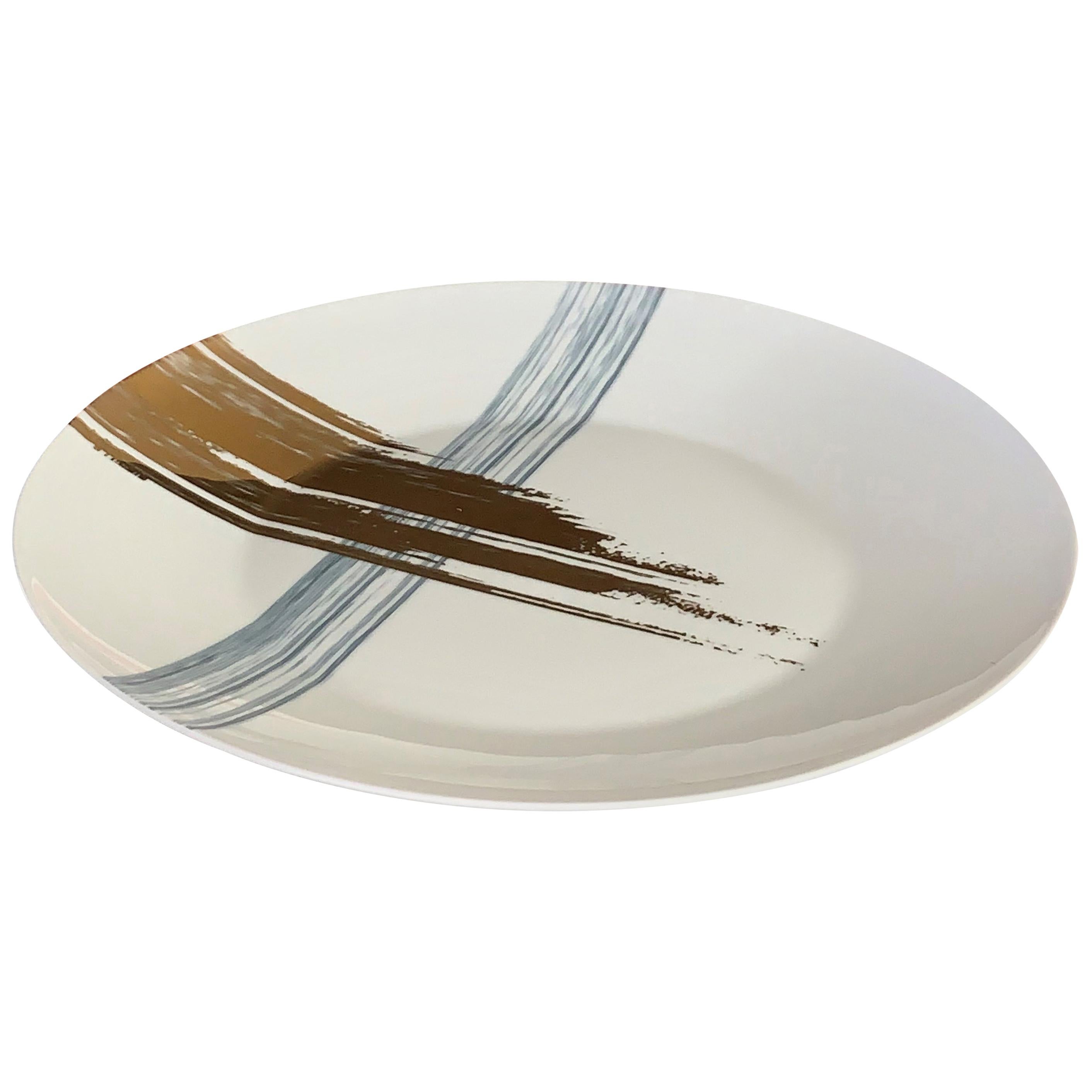 Grande assiette de service ronde Artisan Brush André Fu Living Tableware New